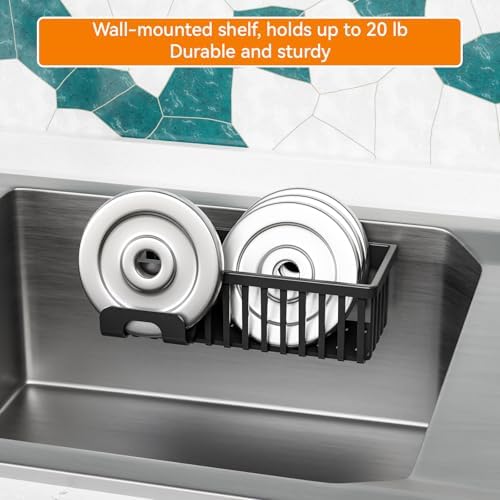 Yieach 3-In-1 In-Sink Sponge Holder, Black