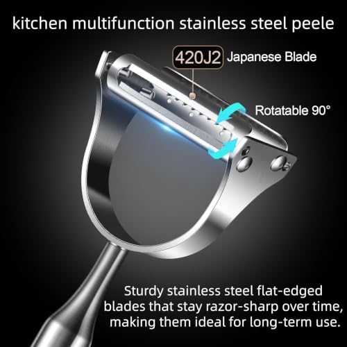 2 in 1 Stainless Steel Julienne Vegetable Peeler