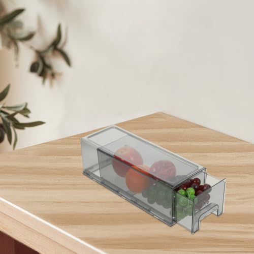 Stackable Refrigerator Drawer Organizer Bin, PP Pull-out Storage Box