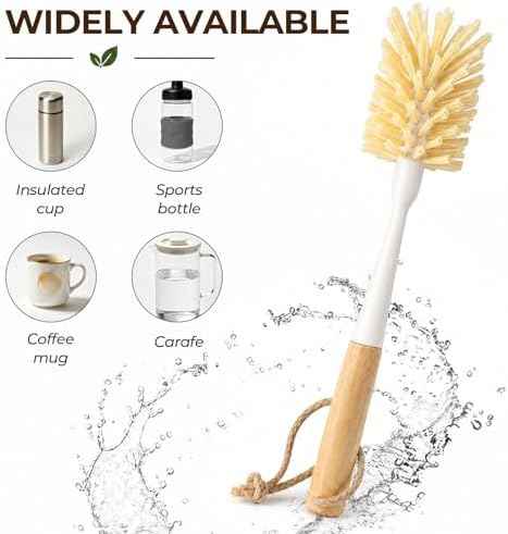 2-Pack 11.4 Inch Bamboo Bottle Brushes