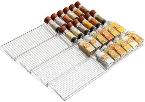 Acrylic Spice Drawer Organizer, 8 Pack Seasoning Organizer Rack