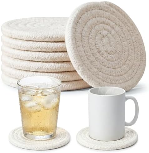 DomeStar Drink Coasters Set of 6, 3.5 Inch, Boho Furniture and Modern