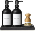 GMISUN Kitchen Soap Dispenser Set, 2 Pcs Matte Black
