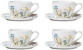 Lenox 896612 Wildflowers 8-Piece Espresso Cups & Saucers Set