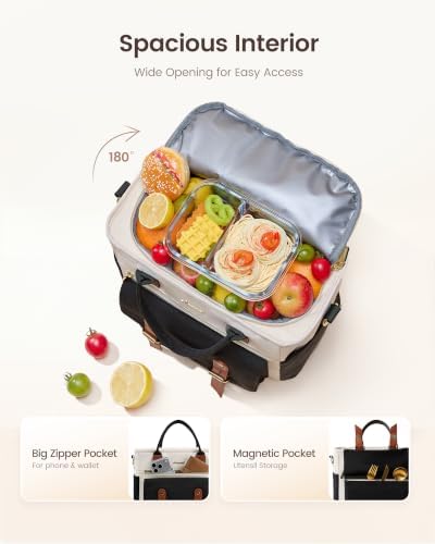 LOVEVOOK Insulated Lunch Box Women, Large Adult Lunch Bag Teacher Work