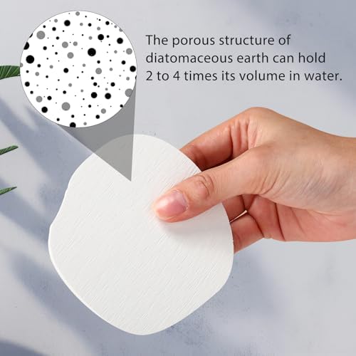 Diatomaceous Earth Coasters Set of 4,Cool Absorbent Quick-Dry Drink