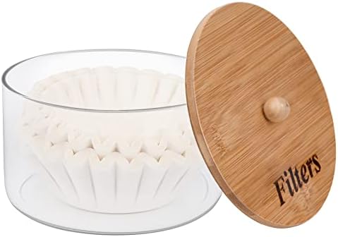 BKYFPQ Coffee Filter Holder with Lid for Coffee Bar Accessories Decor