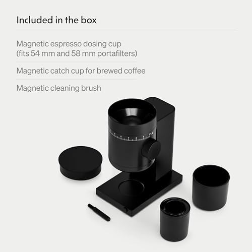 Fellow Opus 2 Conical Burr Coffee Grinder, 48 mm Burrs, Black