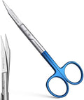 Blue Handle Premium Embroidery Scissors Curved for Art & Craft