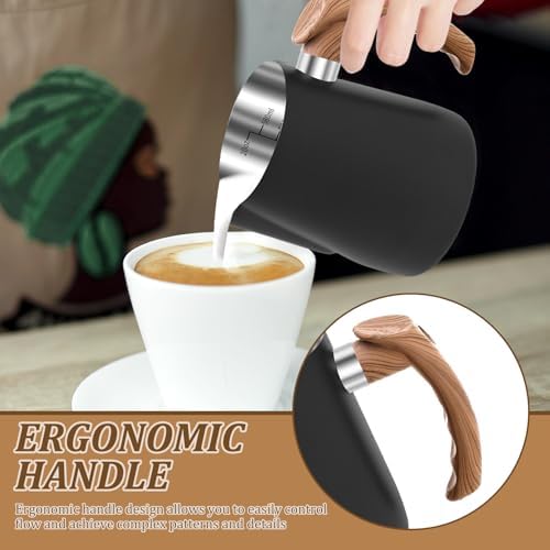 Milk Frothing Pitcher, 20oz/600ml Stainless Steel Milk Frother Cup