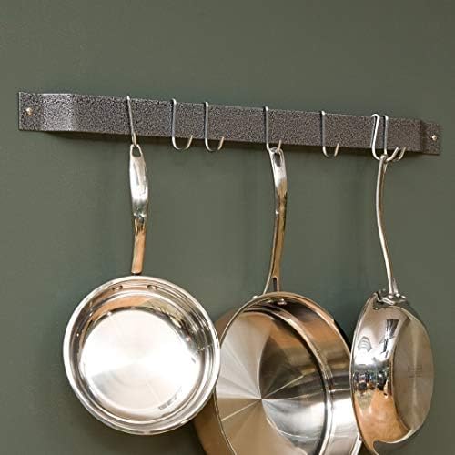 The Gourmet Bar Pot Rack Size-Color - Medium 30 inches - Black
