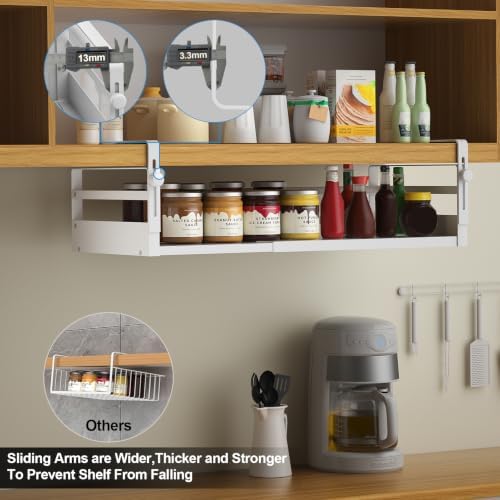 AmonHouseware 2Pack Expandable Under Shelf Storage Basket