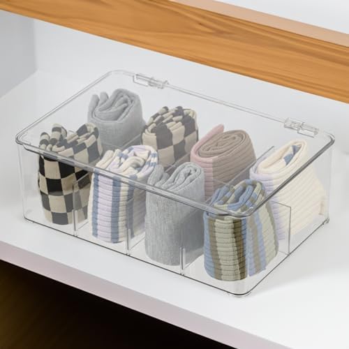 ZEXALOR Clear Tea Bag Organizer, Dresser Organizers Drawer Organzier