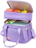 MAPLELILY Lunch Box for Men Women - Double Deck Insulated Lunch Bag