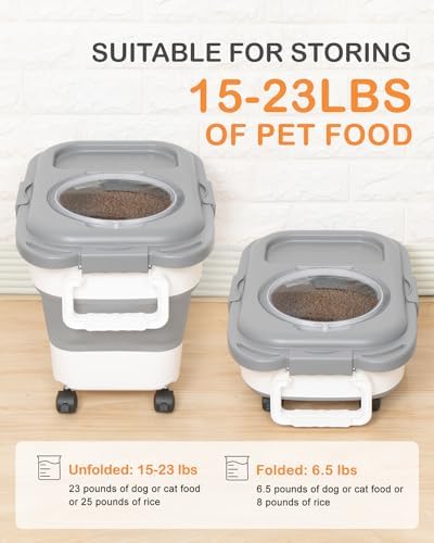 Dog Food Storage Container, Collapsible Dog Food Container with