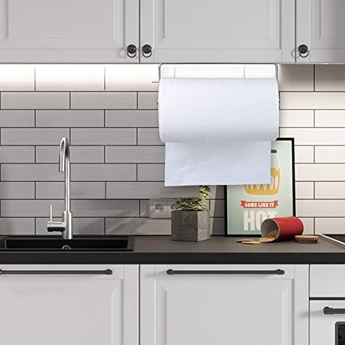 PHUNAYA Under Cabinet Paper Towel Holder, Stainless Steel