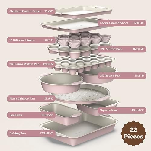 Country Kitchen Nonstick Stackable Bakeware Set - Durable, Easy