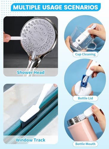 20Pcs Crevice Cleaning Brush Set, Hard Bristle Scrub Brushes for Gaps