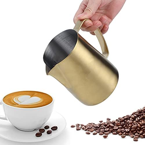 Milk Frothing Pitcher 20 oz, 304 Stainless Steel Latte Art Pitcher