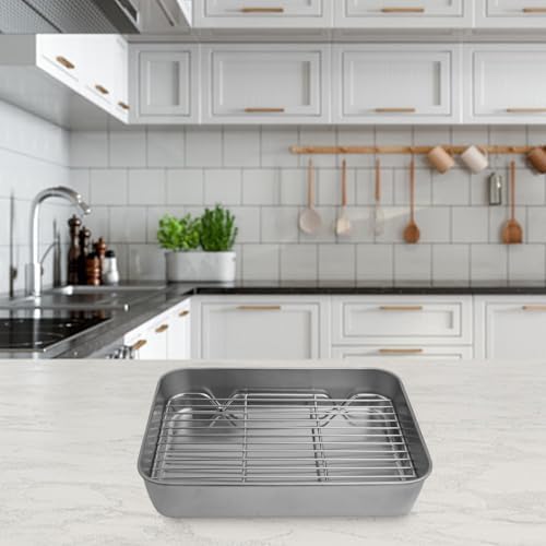 Quarter Sheet Pan with Rack Set(1 Tray+1 Cooling Rack+1 Cover)