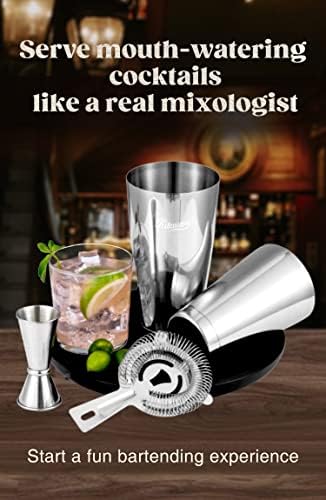 KITESSENSU Boston Cocktail Shaker Set, 4-Piece Boston Shaker Tins