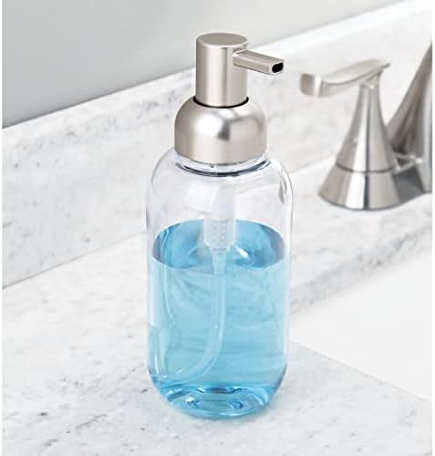 mDesign Plastic Refillable Liquid Soap Dispenser, 2 Pack