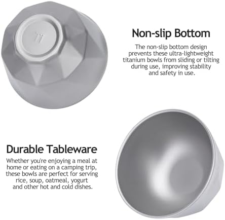 Boundless Voyage Titanium Double Walled Salad and Rice Bowls Soup