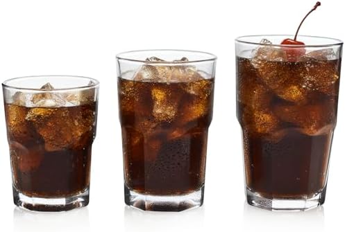 Libbey Boston Tumbler, Rocks, and Juice Glasses, 18 Piece Classic