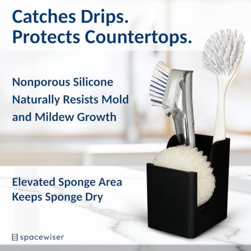 Spacewiser Silicone Sink Caddy and Brush Holder