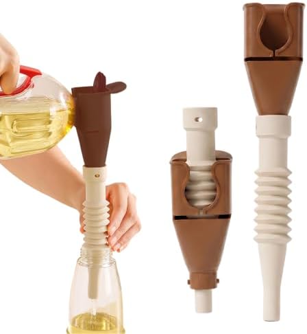 Kitchen Funnel, Silicone Collapsible Funnels for Oil Liquid Transfer