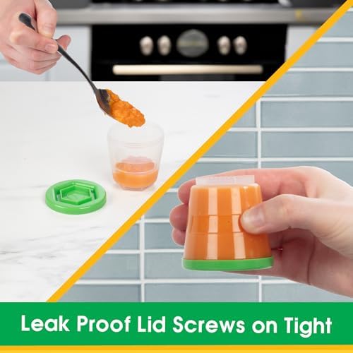 Baby Food Containers: Reusable Stackable Freezer Safe Storage Cups w