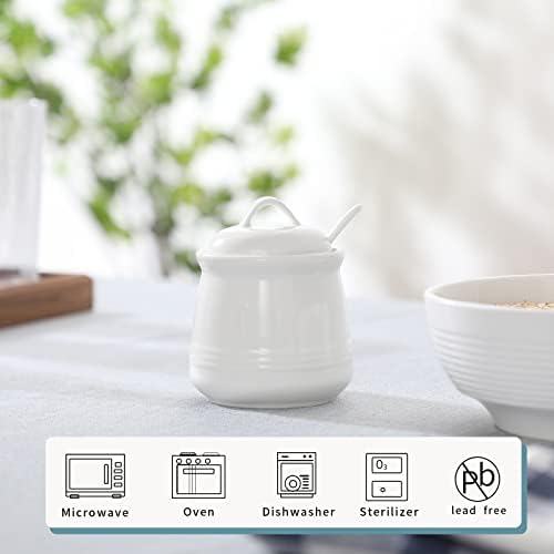 Ceramic Sugar Bowl, White