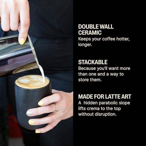 Fellow Monty Milk Art Espresso Cups - Small Double Wall Ceramic