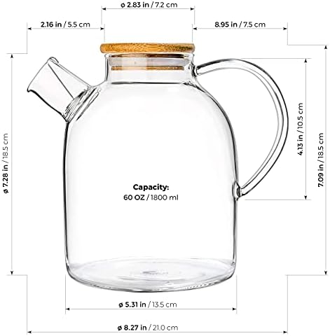 Tealyra - Glass Stove-top Kettle 60-ounce - Teapot - Heat Resistant