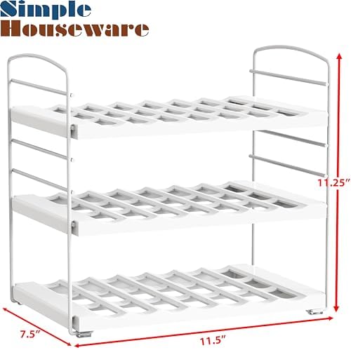 Simple Houseware Water Bottle Travel Mug Cabinet Adjustable Storage