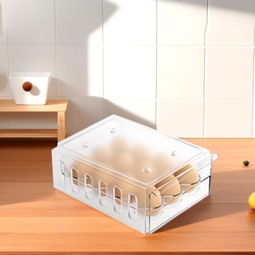 Refrigerator Egg Holder - Stackable 12/18 Egg Tray for Countertop