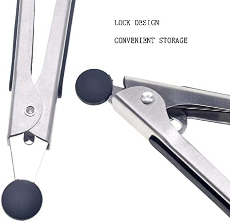 Stainless Steel Kitchen Tongs, 2-Piece Set, 8.8-Inch