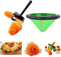 2-in-1 Spiral Funnel Flower Roller and Carrot Grater