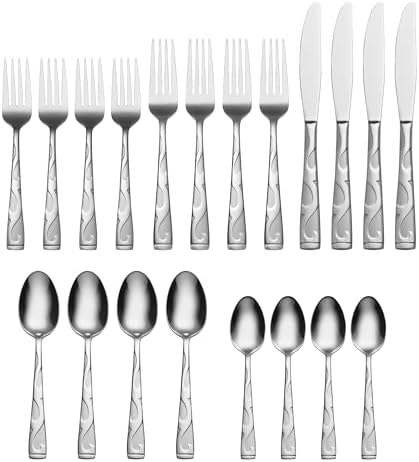 Oneida Tuscany 20-Piece Flatware Set, Service for 4, Silver