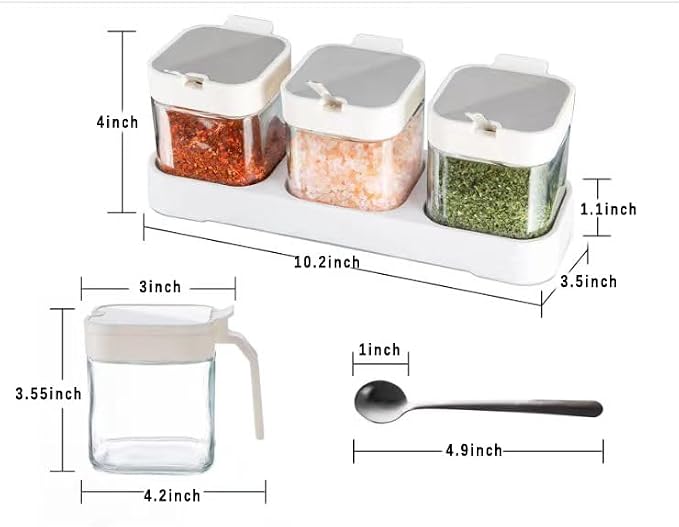 Mlici 8.6 oz Condiments Container Seasoning Jars, Kitchen Spicy Jars - Image 5