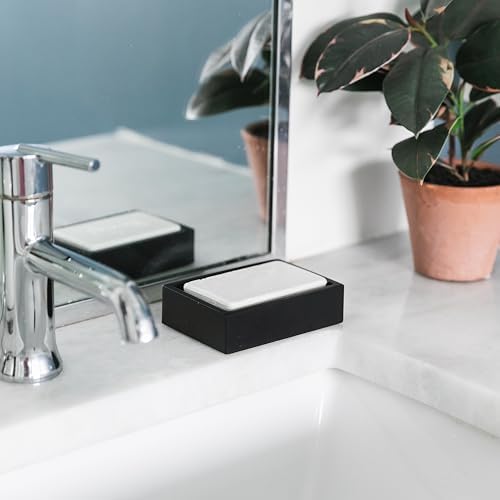 Yew Design Matte Black Square Soap Dish