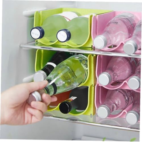 Soda Can Holder Refrigerator Organizer for Bottles, PP Green