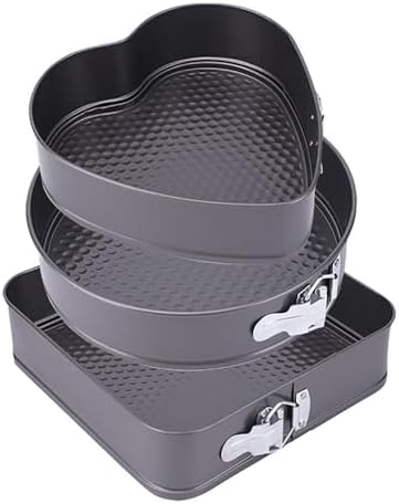 Non-stick 3pcs Set Cake Moulds Carbon Steel Leakproof Bakeware Set