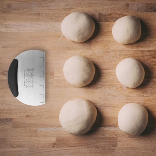 Stainless Steel Dough Cutter and Scraper Combo - 2-in-1 Baking Tool