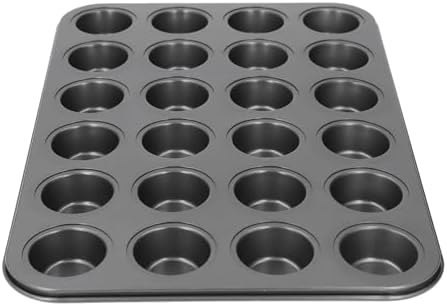 Walfront Mini Muffin Pan, Nonstick Carbon Steel, 24 Cup Baking Tray