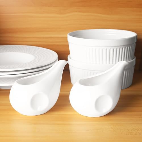 Gravy Boat Small Creamer Pitcher Set, Coffee Milk Gravy Boat, Fine