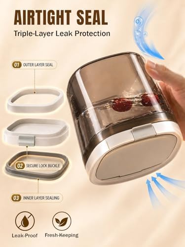 Lupow 8oz Airtight Coffee Canister with Magnetic Scoop, 800ML