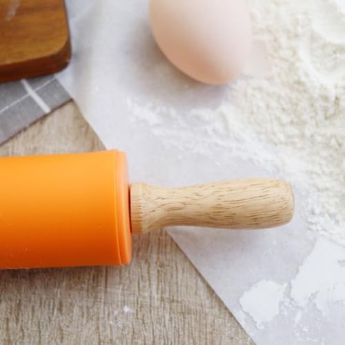 2pcs Silicone Rolling Pin for Baking, Anti-slip Dough Roller Tool