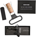 Sommelier Ah-So Wine Opener with Corkscrew & Gift Wine Disc