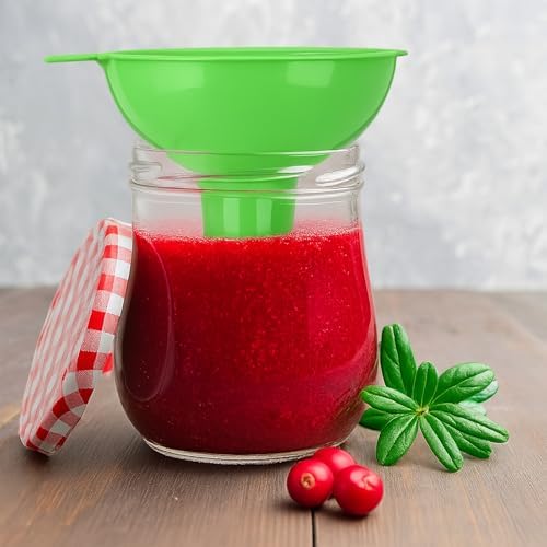 Nuogo 6 Pcs Wide Mouth Canning Funnels, 5.5 Inch for Mason Jars